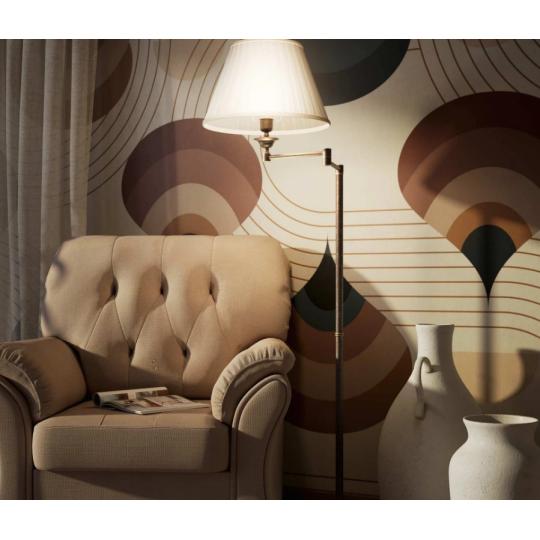 rustikalny mediteransky stojan lampa antikovany med bronz klasik otocny nastavitelny biely lampa tienidlo obyvacka osvetlenie country vintage 3.jpg
